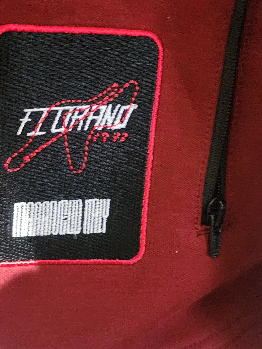 NWT Ferrari Men's Burgundy Crewneck Sweater with Graphic Patches - Picture 5 of 11
